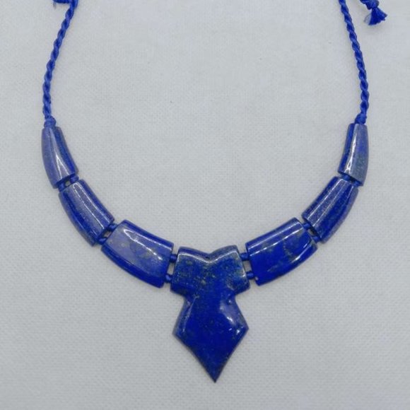 Lapis Lazuli Choker: Vintage Tribal Jewelry with Stones - Picture 9 of 9